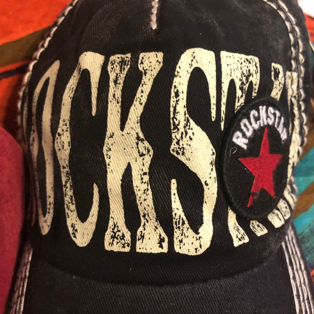 🦧 Rockstar Distressed Colored Baseball Cap Hat - Picture 5 of 6